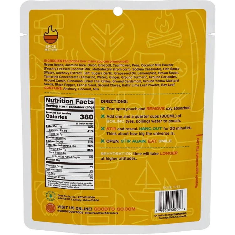 Good To-Go Thai Curry 1 Serv.