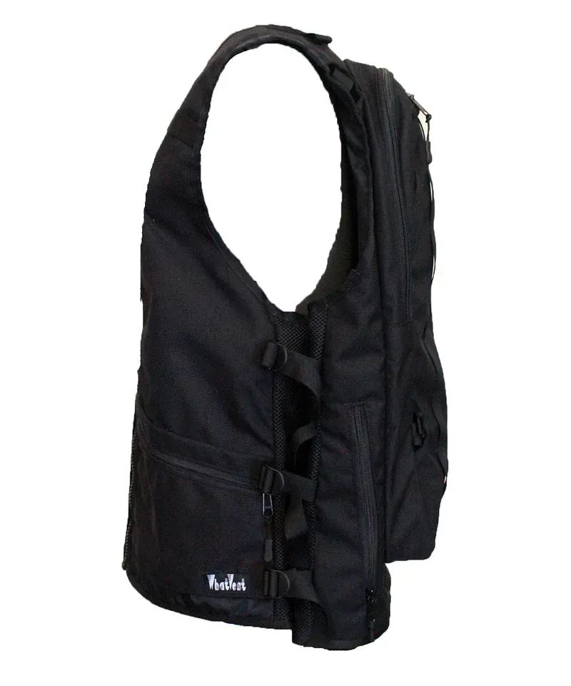 WhatVest Full Send Black Vest in 800x, alternate view 2