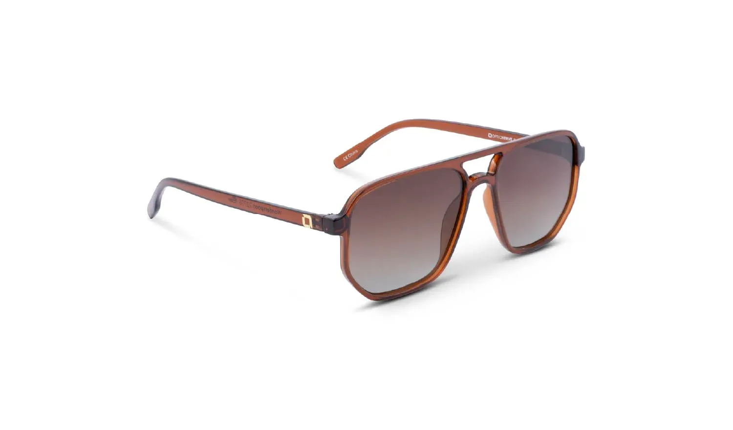 ONE by Optic Nerve Wonderspoon Shiny Crystal Brown/Polarized Brown, front view
