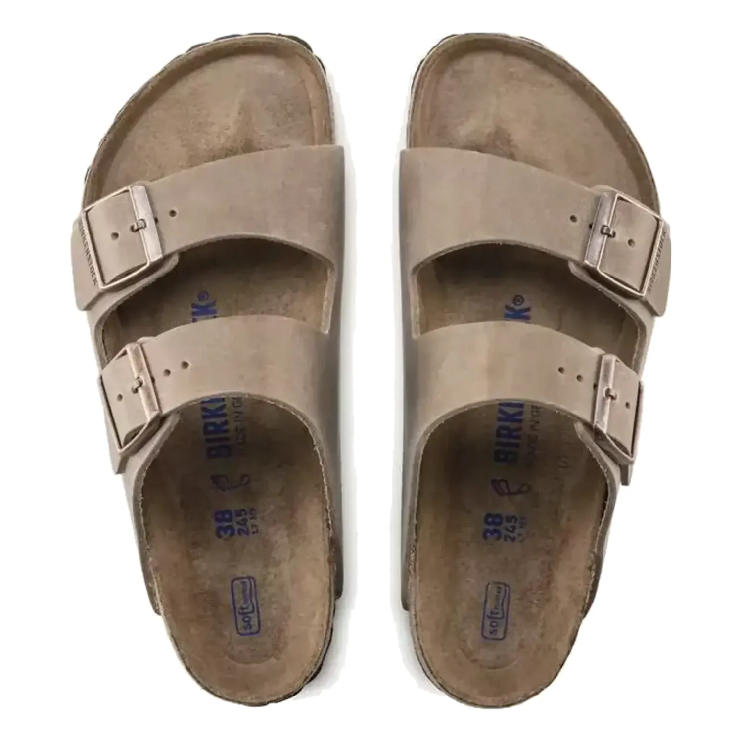 Birkenstock Arizona NU Oiled Soft Footbed in Tobacco Brown, alternate view 3