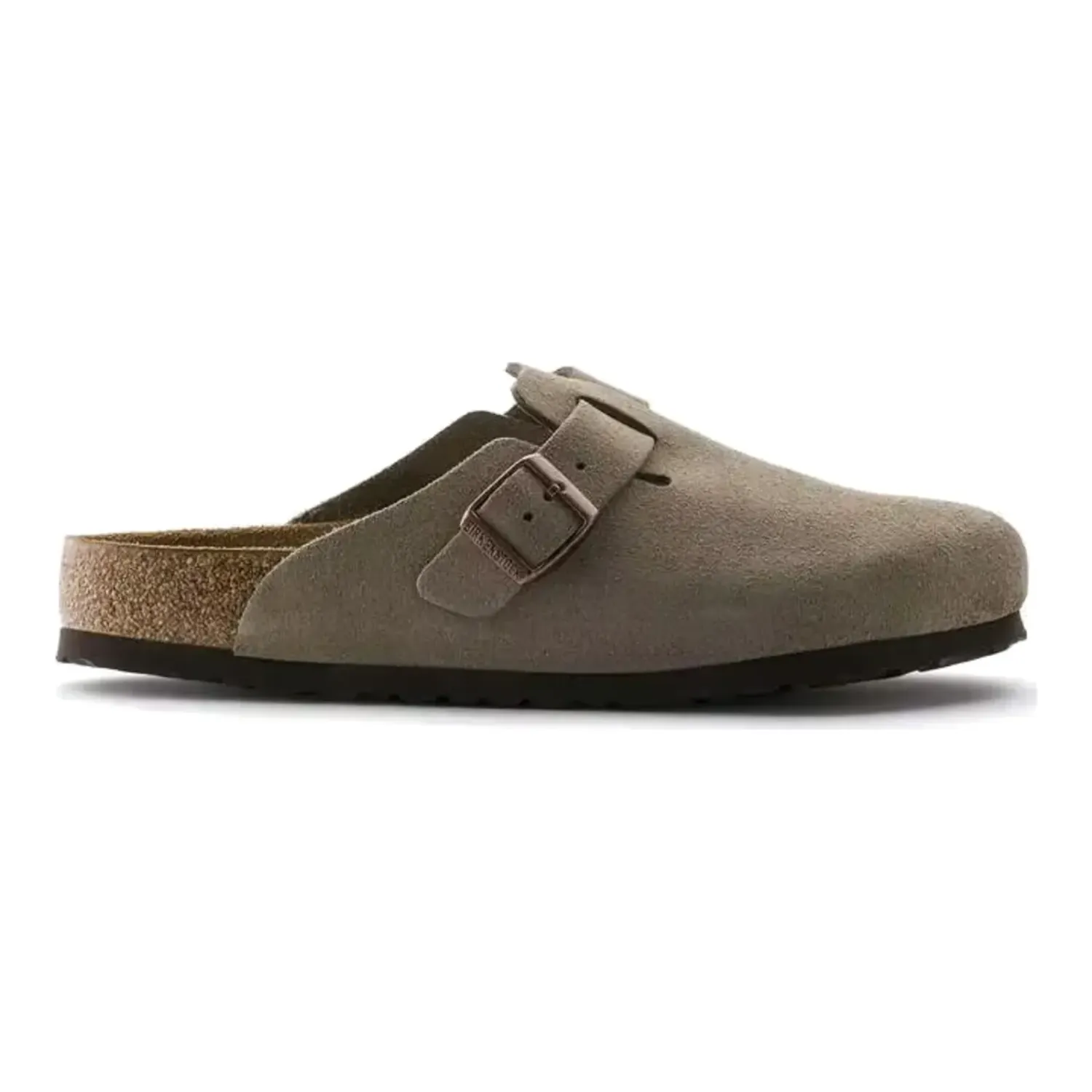 Birkenstock Boston Soft Footbed Suede Leather Clog, Color: Taupe, Size: 36