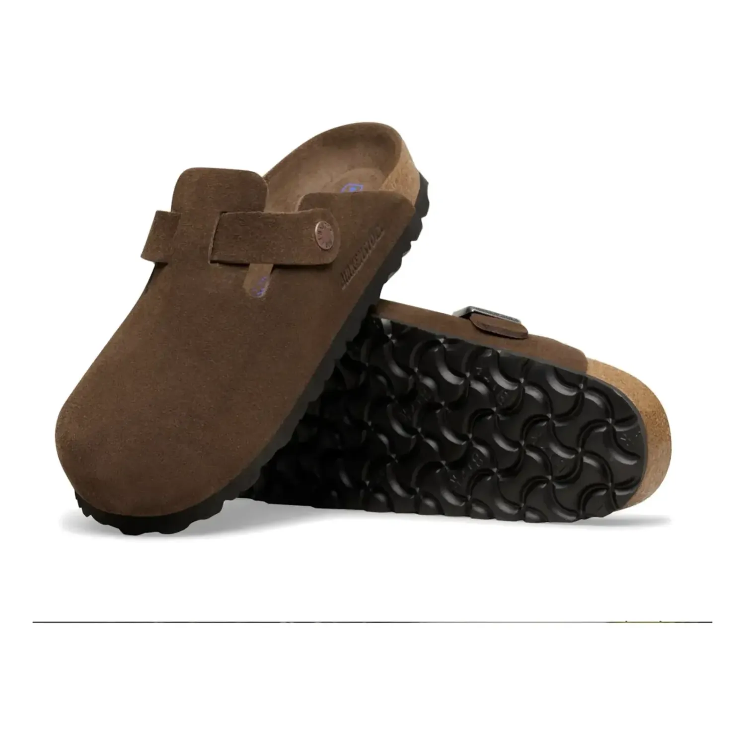 Birkenstock Boston Soft Footbed Suede Leather in Carafe Tonal, alternate view 2