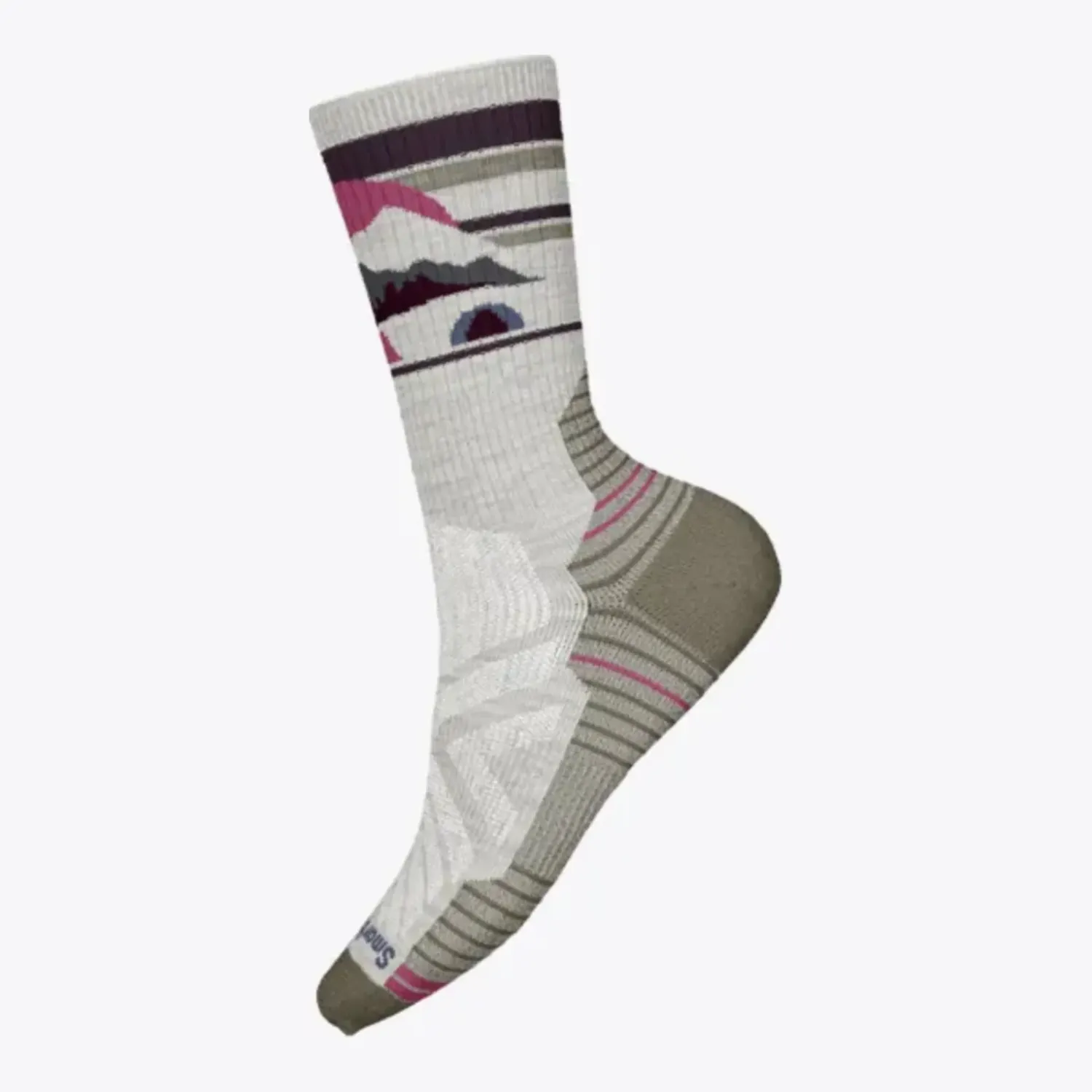 SW002272 - Smartwool Women's Hike Light Cushion Mountain Moon Crew Socks, Color: Ash, Size: L