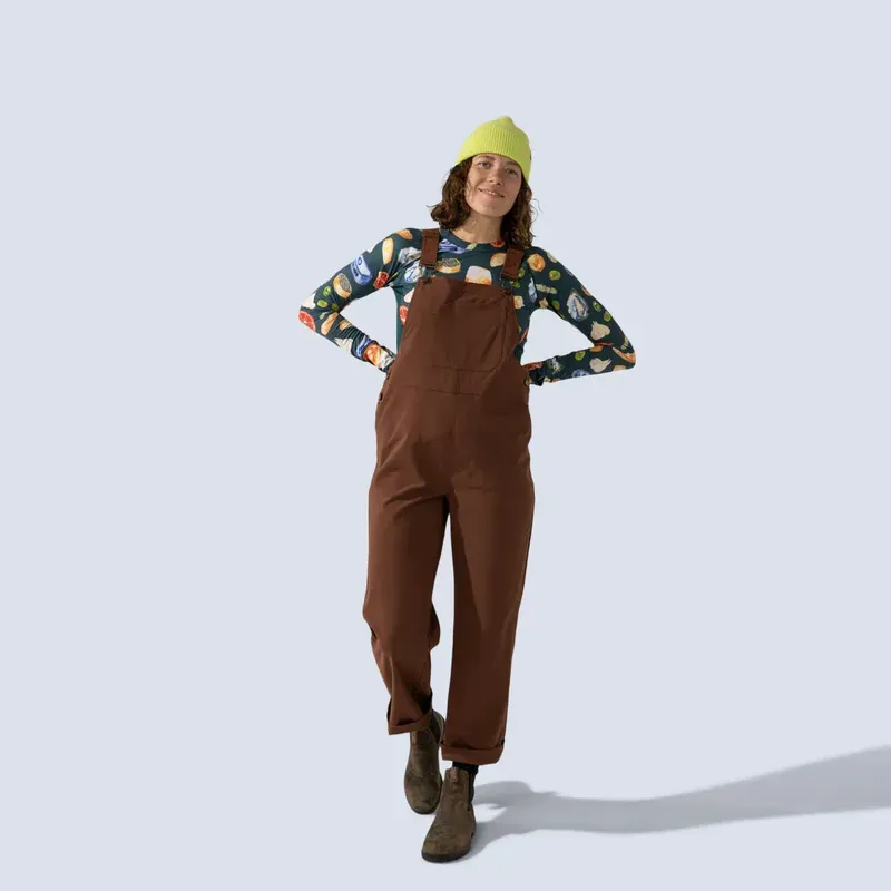 Wild Rye Emmett Overalls in Chesnut, alternate view 1