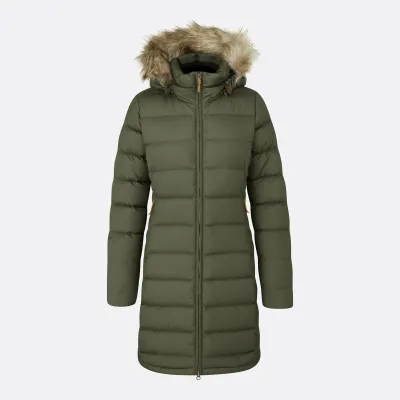 Rab Women's Deep Cover Parka in Arm, front view