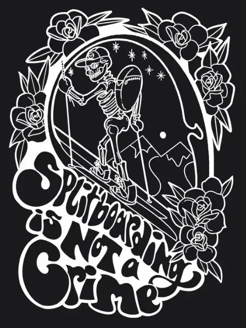 Splitboarding Is Not A Crime Hoodie, alternate view 2
