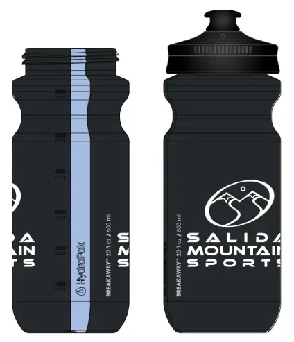 Salida Mountain Sports 20oz Water Bottle, front view