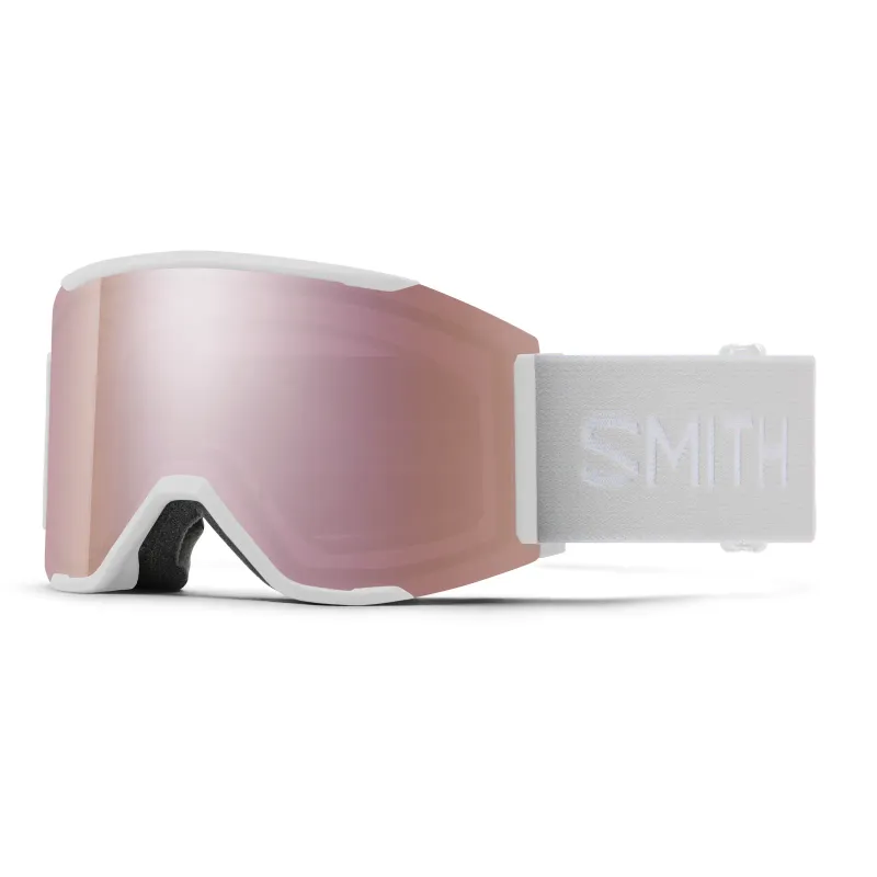 Smith Squad Mag in White Vapor Chromapop Everyday Rose Gold Mirror, front view