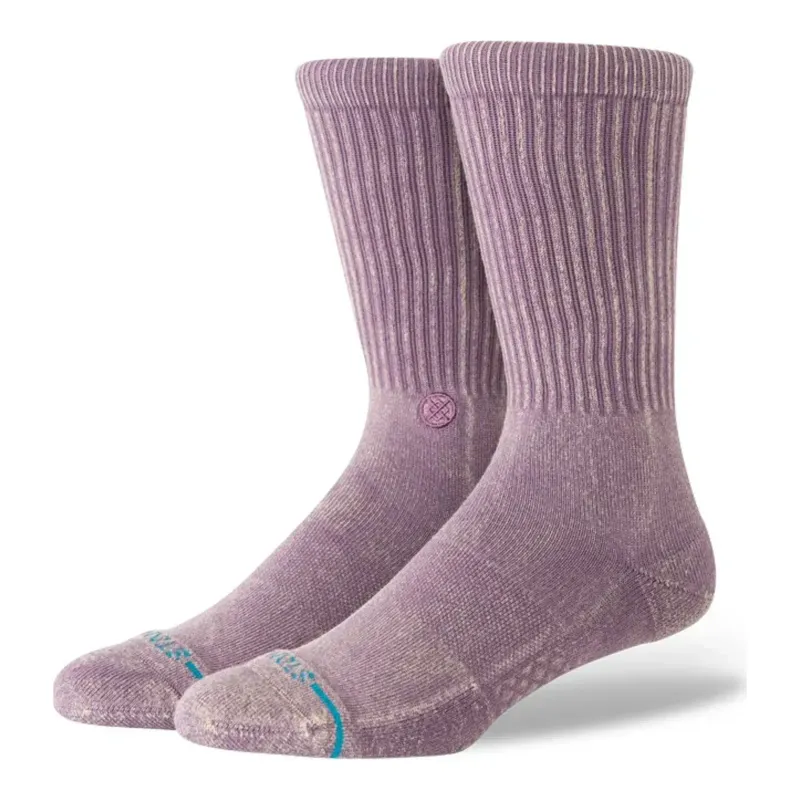 Stance Icon Dyed Crew in Plum, alternate view 1