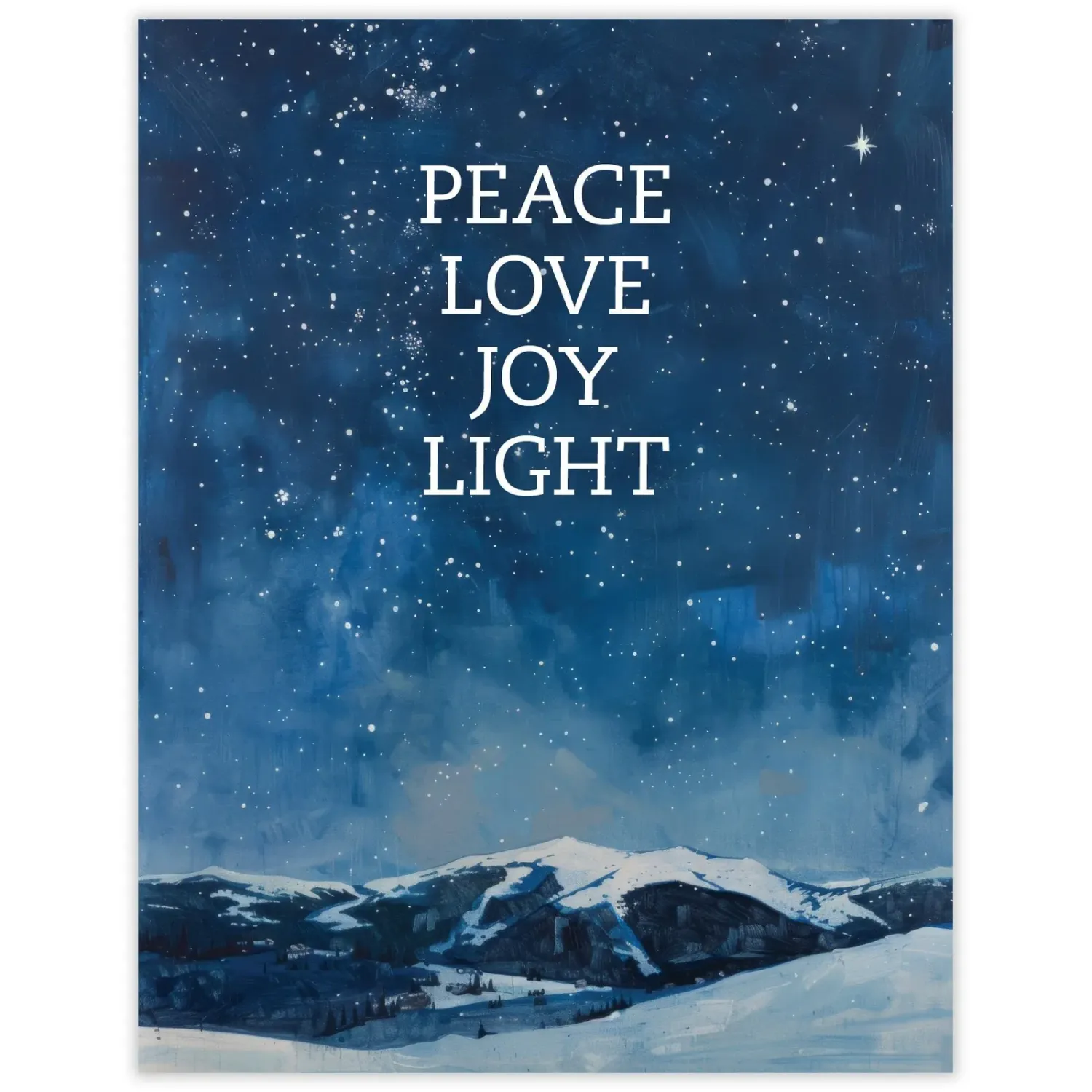 Waterknot Mountain Love Holiday Season's Greetings Card, front view