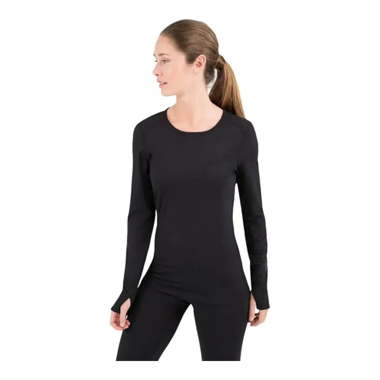 Terramar Women's 2.0 Crew, Color: Black, Size: L