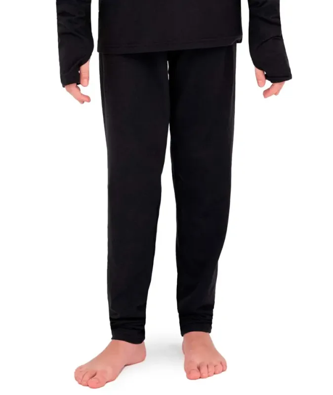 Terramar Youth 2.0 Thermolator Pant in Jet Black, front view
