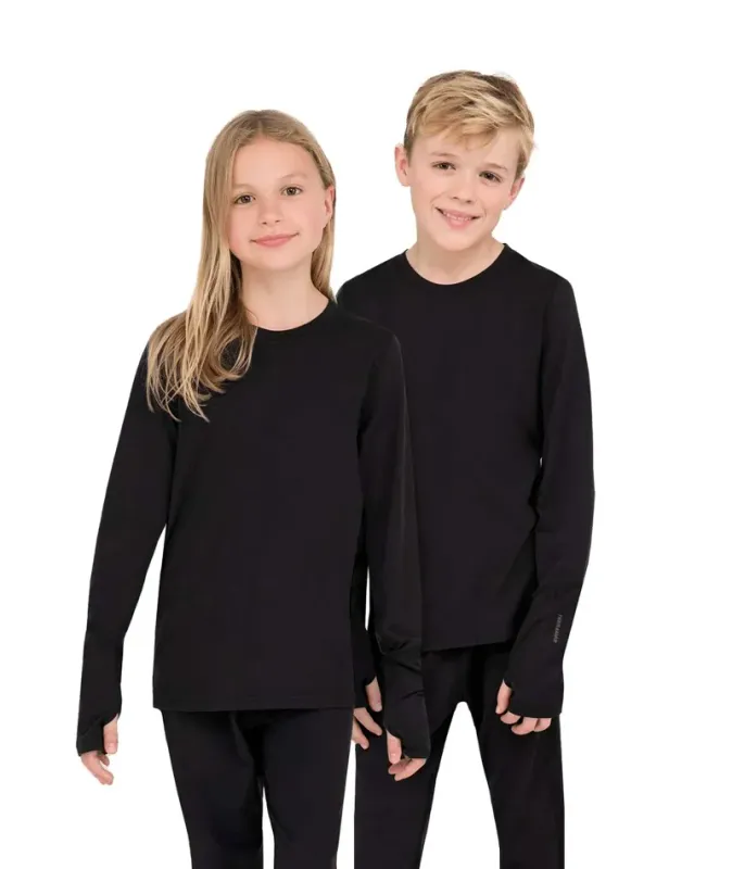 Terramar Youth 2.0 Thermonator Crew in Jet Black, front view