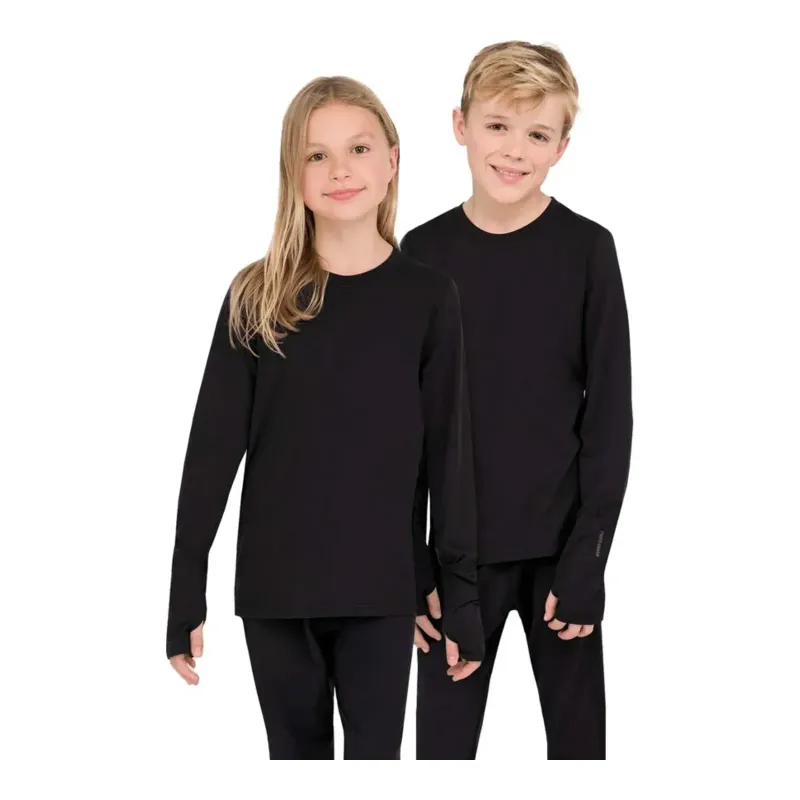 Terramar Youth 2.0 Thermonator Crew in Jet Black, front view