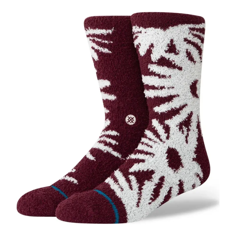Stance Daisies Cozy Crew in Fig, front view