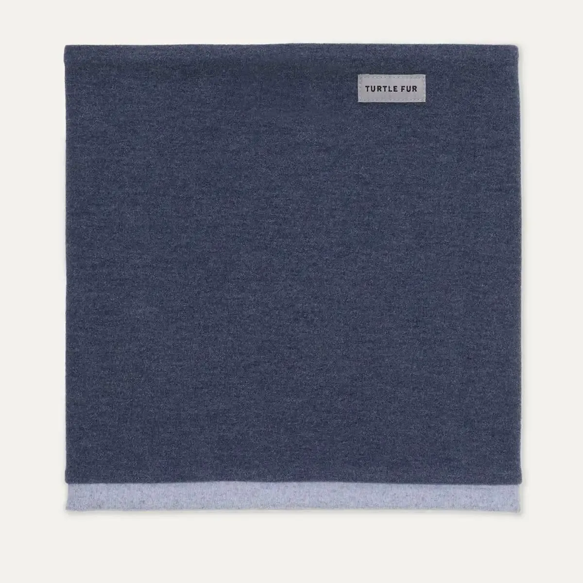 Turtle Fur Comfort Luxe Double Layer Neck Warmer in Denim, alternate view 2