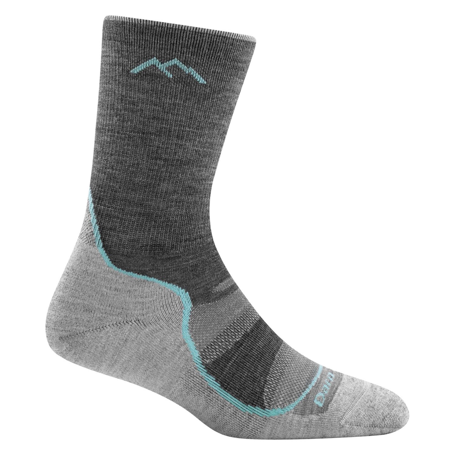1967 - Darn Tough Women's Light Hiker Micro Crew Lightweight with Cushion, Color: Slate, Size: M