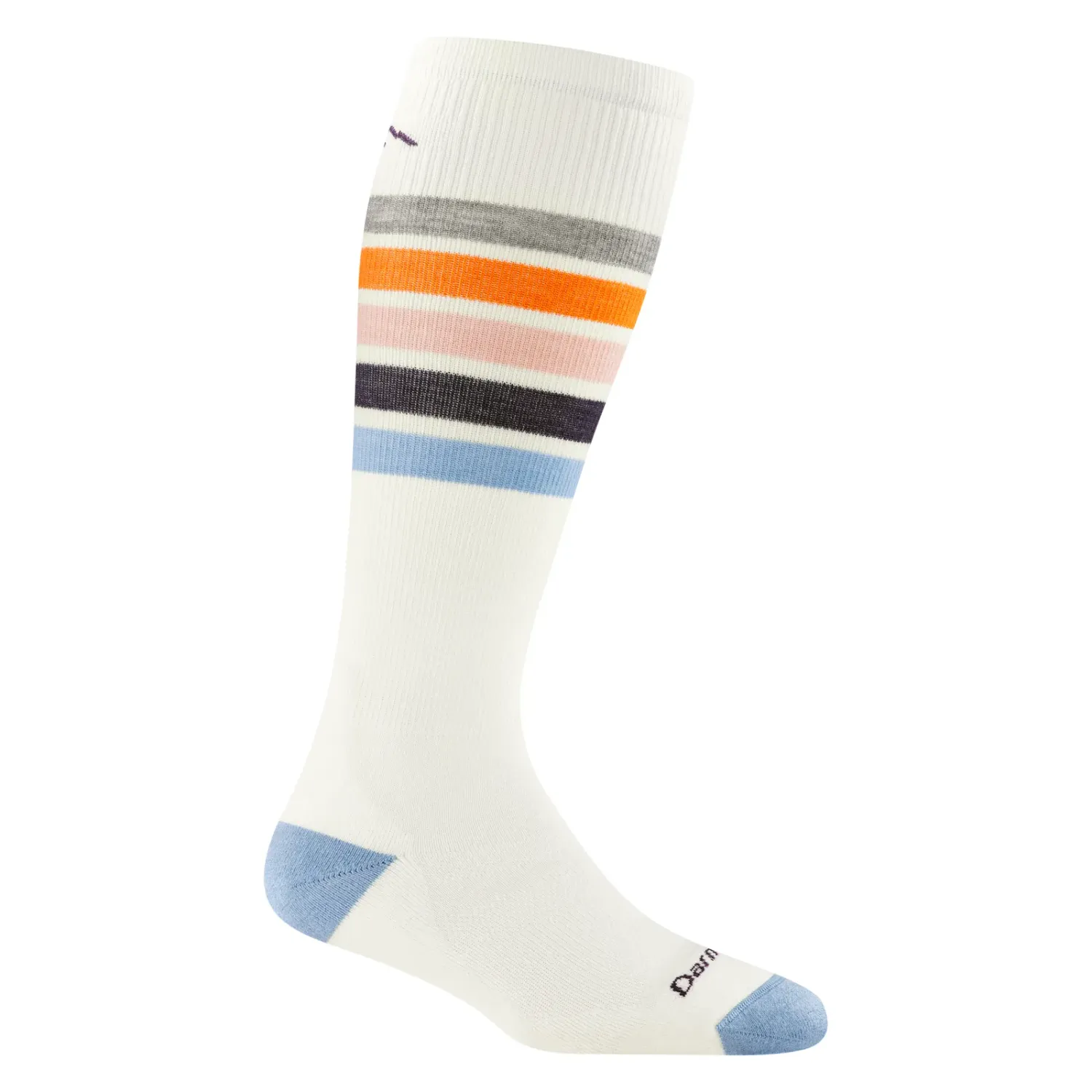8028 - Darn Tough Snowburst Over The Calf Midweight Women's, Color: White, Size: M