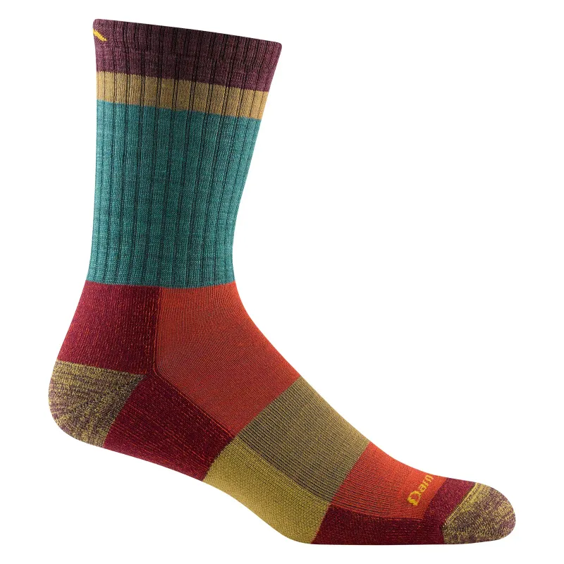 1924 - Darn Tough Heady Stripe Micro Crew Lightweight with Cushion in Teal, alternate view 1