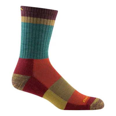 1924 - Darn Tough Heady Stripe Micro Crew Lightweight with Cushion in Teal, alternate view 1