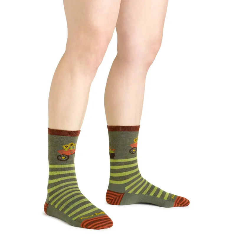 6037 - Darn Tough Animal Haus Crew Women's in Herb, alternate view 1