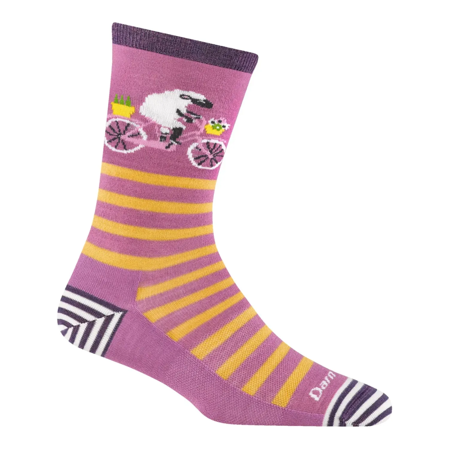 6037 - Darn Tough Animal Haus Crew Women's in Lilac, alternate view 2