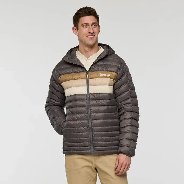 Cotopaxi Men's Fuego Down Hooded Jacket, Color: Cinder Stripes, Size: Small