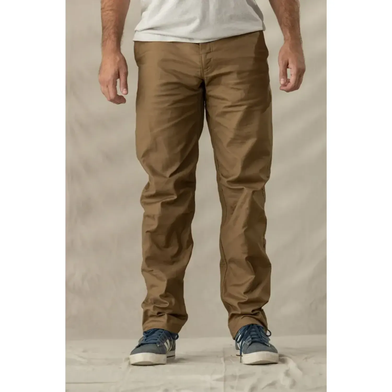 LIVSN Men's Flex Canvas Pant V3 - Relaxed Fit, Color: Brown, Inseam: 32", Size: 30