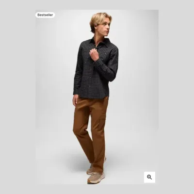 prAna Men's Dolberg Flannel, front view