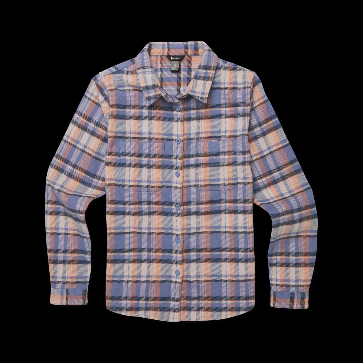 Cotopaxi Women's Mero Flannel, Color: Blue Smoke / Quartz Plaid, Size: Small