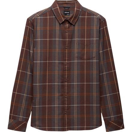 Prana Los Feliz Flannel, Color: Mocha, Size: Medium