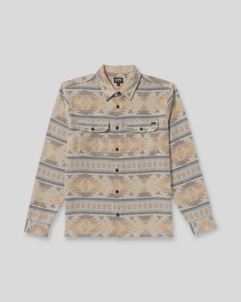 Billabong Offshore Jacquard Flannel, Color: Sand, Size: Medium