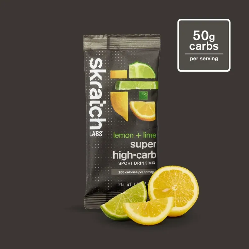 Skratch Labs Super High-Carb Sport Drink Mix Lemon Lime, front view