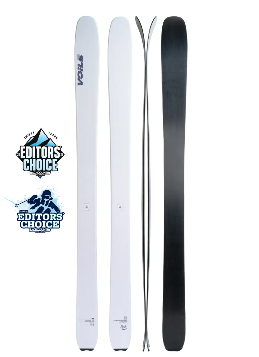 Voilé Charger Ace 171 with Raider 13 EVO Long Travel 102mm Bindings — Demo 2023, front view