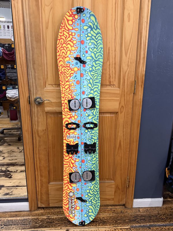 2025 Venture Euphoria 156 with Spark R&amp;D Flat Pucks and Pomoca Splitboard Explore Climbing Skins — Demo