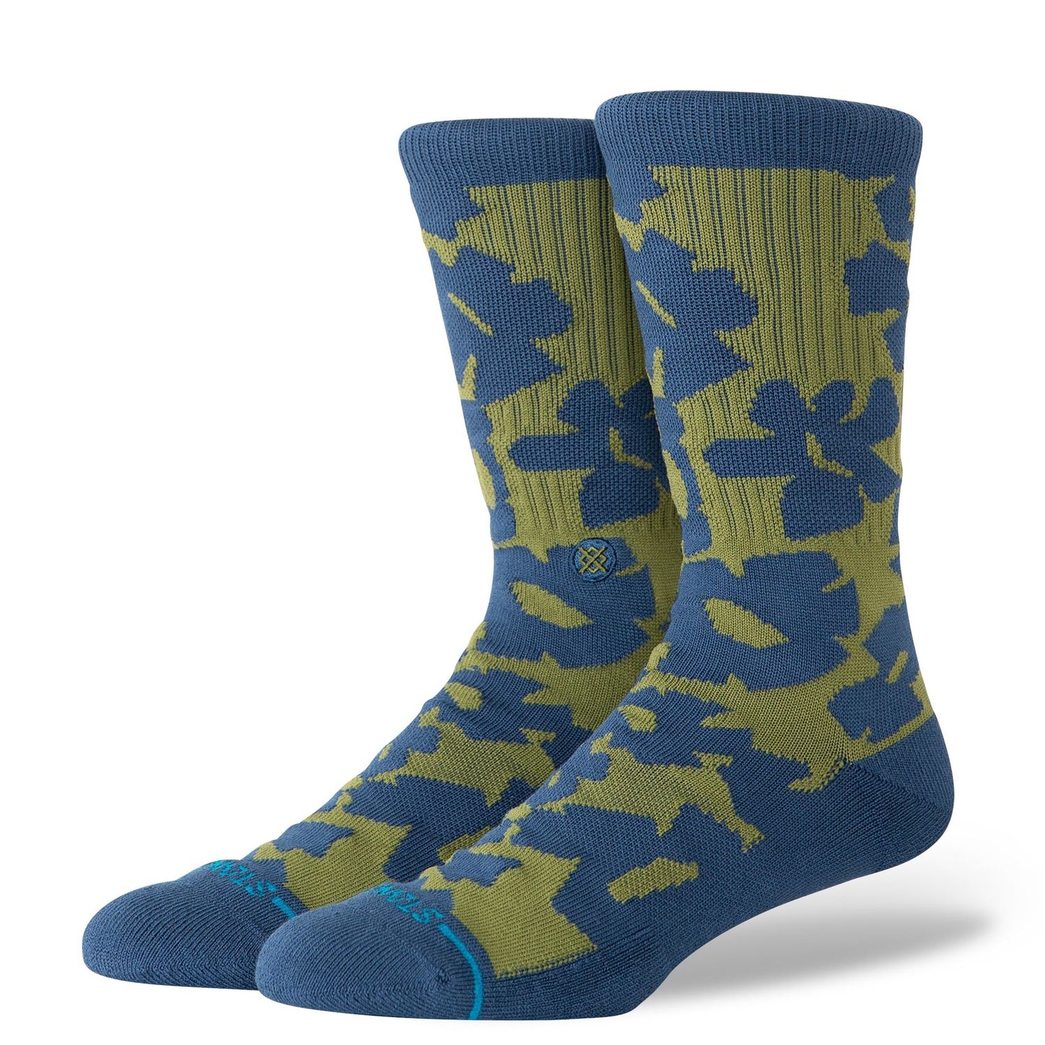 Stance Stomped Crew, Color: Olive, Size: L