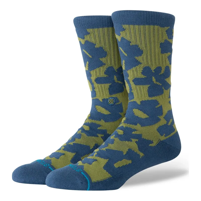 Stance Stomped Crew in Olive, alternate view 1
