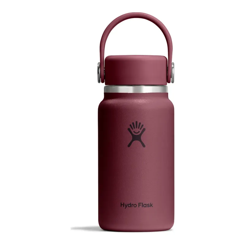 Hydro Flask Micro Hydro 200 ML in Burgundy, front view