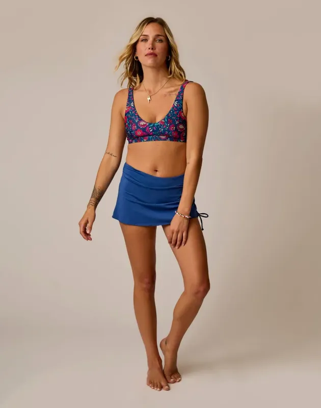 Carve Designs Hoku Swim Skirt in Setsail, front view