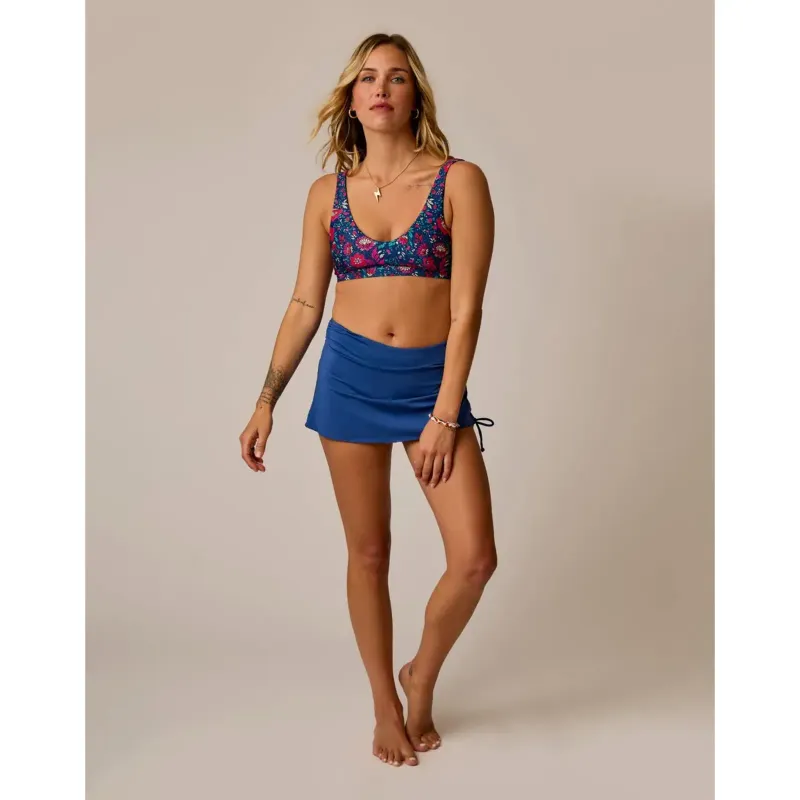Carve Designs Hoku Swim Skirt in Setsail, front view