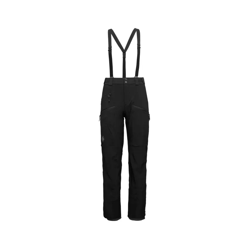 Black Diamond Women's Dawn Patrol Pant in Black, front view