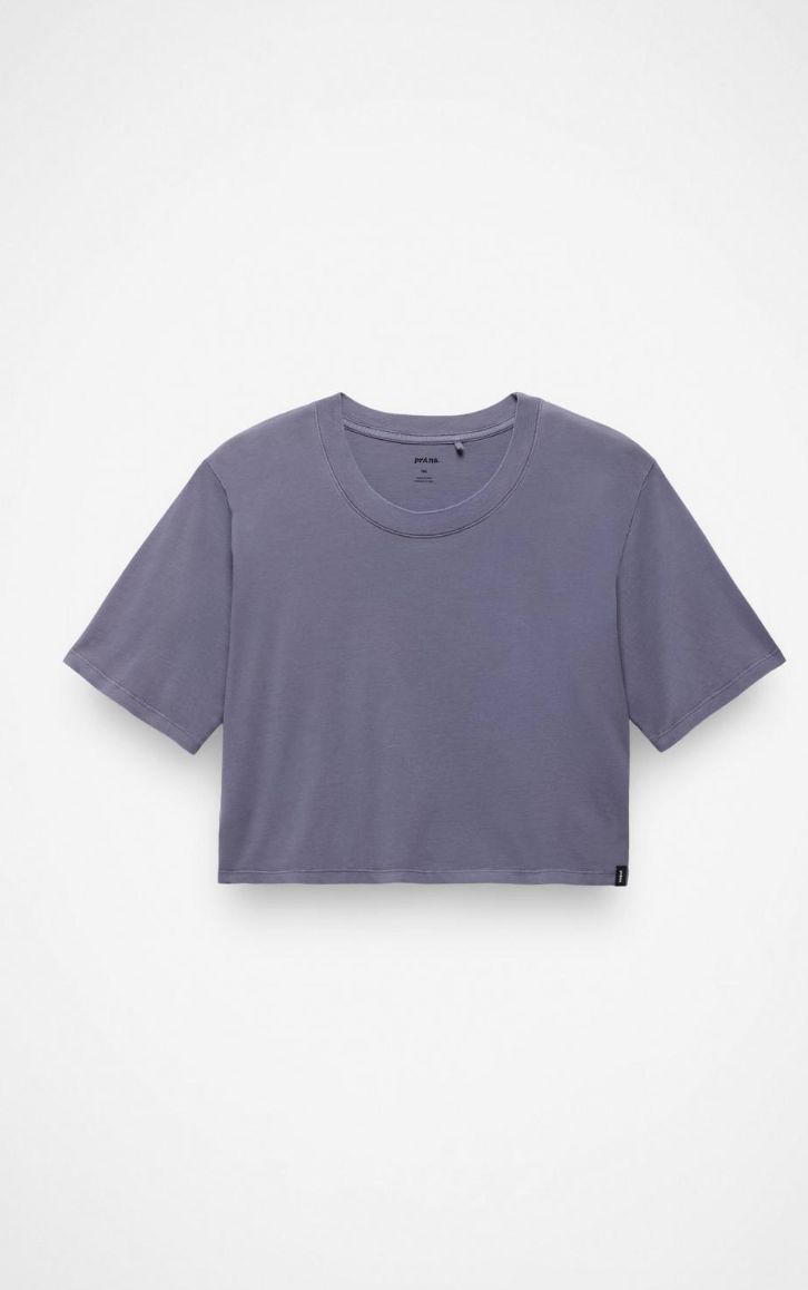 Prana Everyday Crop Tee, Color: Taro, Size: Small