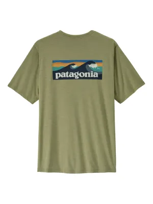 Patagonia Men's Cap Cool Daily Shirt - Boardshort Logo, front view