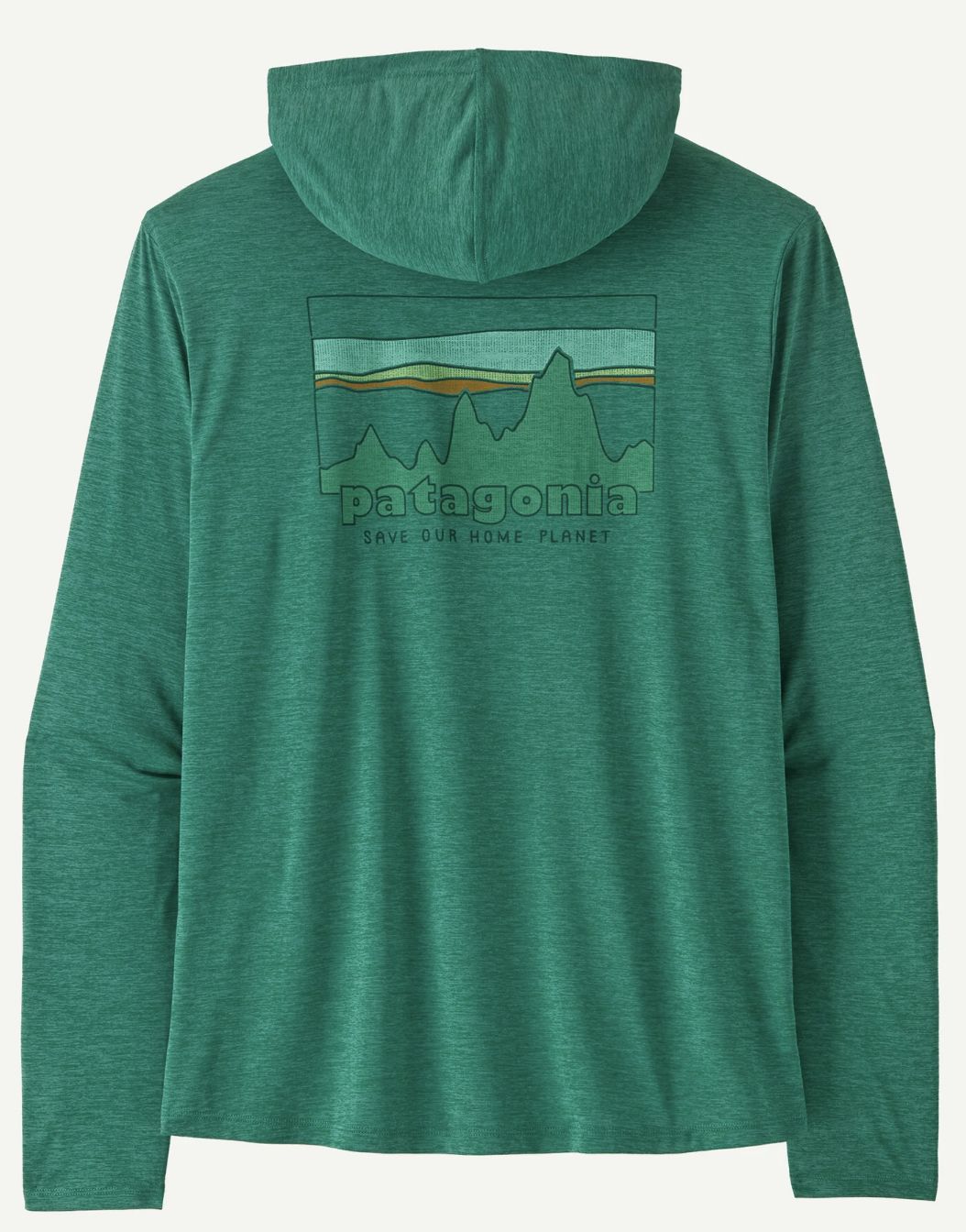 Patagonia Men's Cap Cool Daily Hoody - '73 Skyline, Color: Gem Green - Light Gem Green, Size: Small