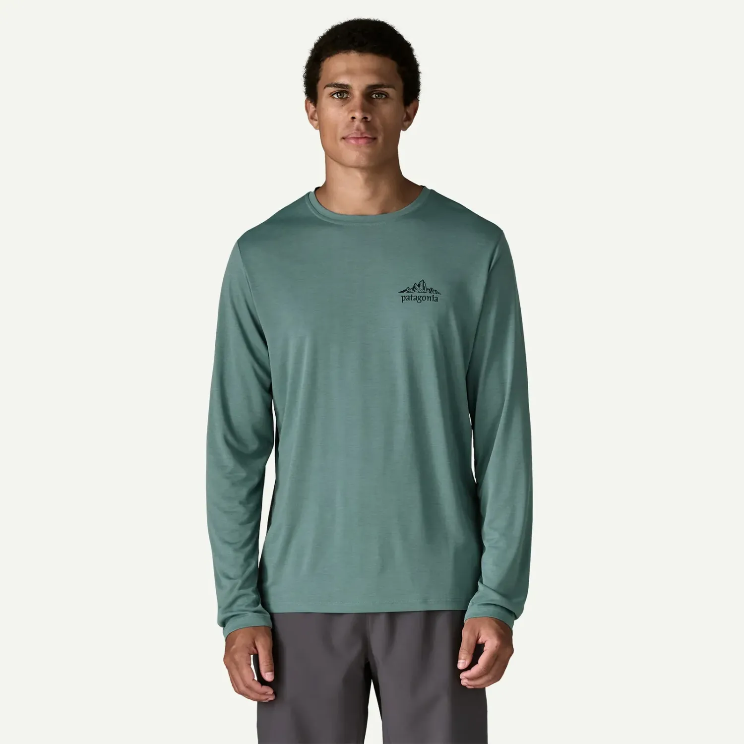 Patagonia Men's Long Sleeve Cap Cool Daily Shirt - Cloud Crag in Bk1, alternate view 1