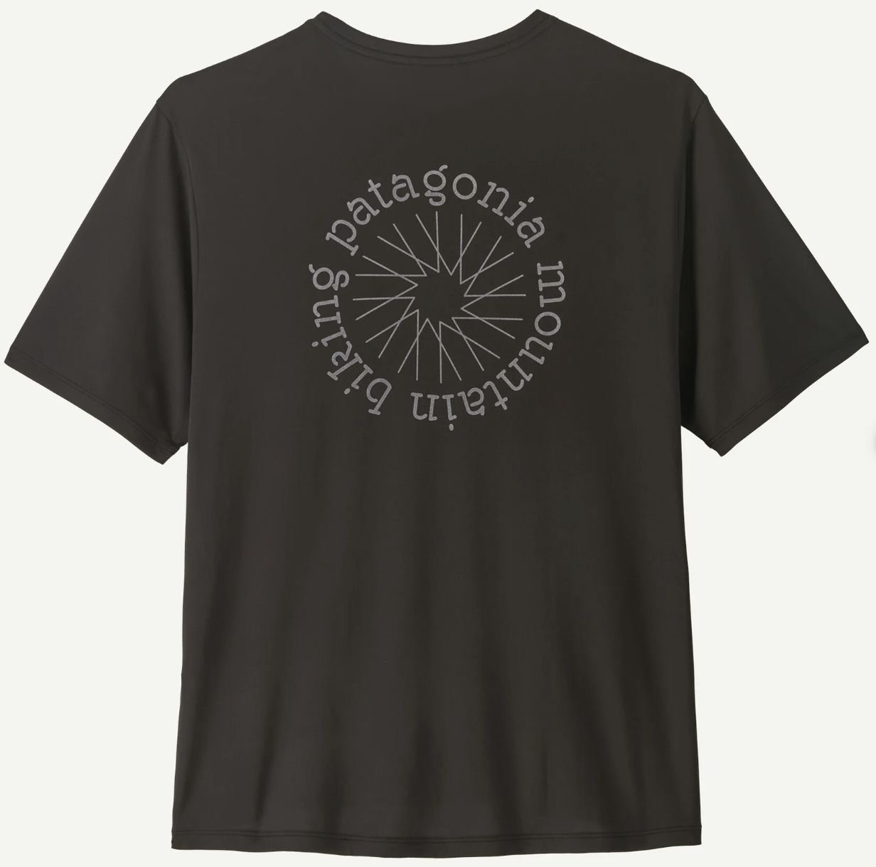 Patagonia Men's Cap Cool Daily Shirt - Spoke Stencil, Color: Black, Size: Small
