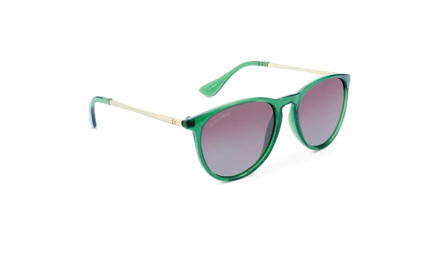 ONE by Optic Nerve Pizmo Milky Crystal Green w/ Polarized Gradient Brown Lens, front view