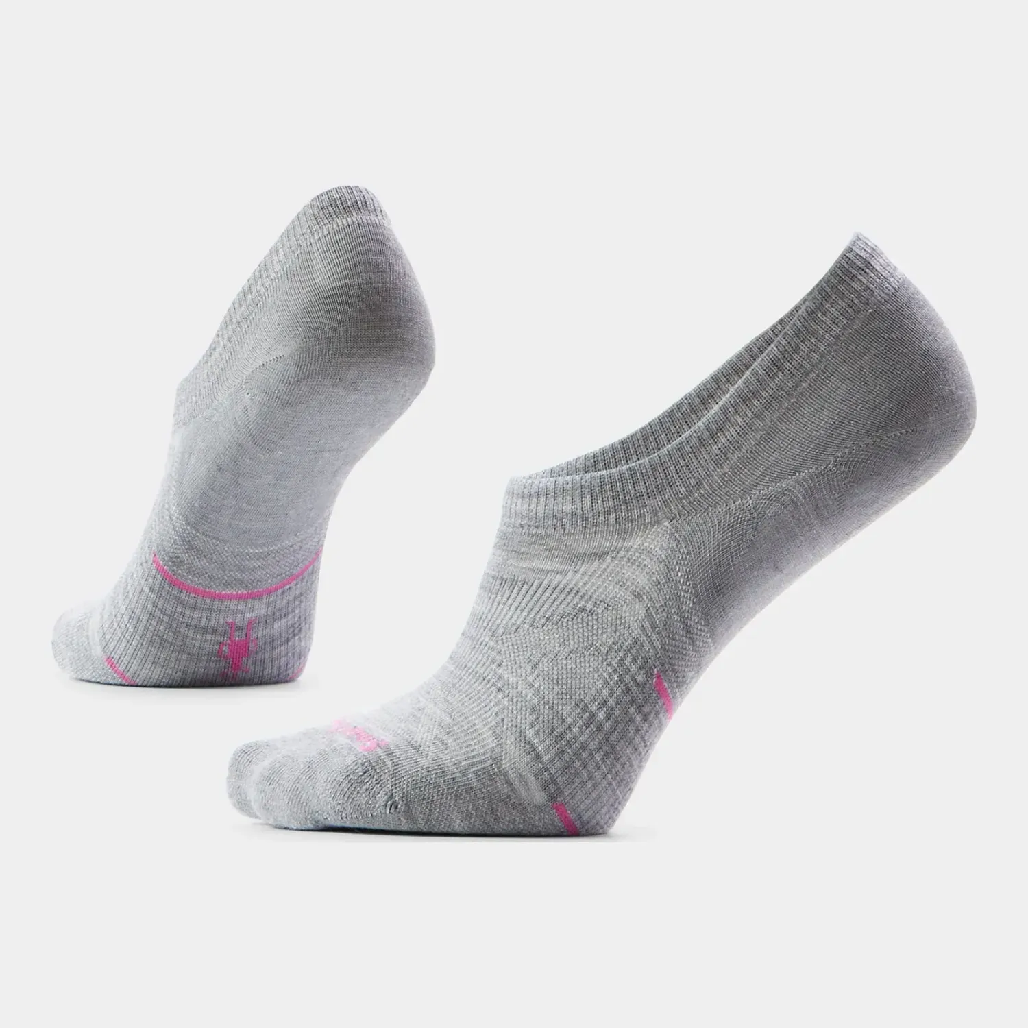 SW003036 - Smartwool Women's Run Zero Cushion No Show Socks in Light Gray, alternate view 1