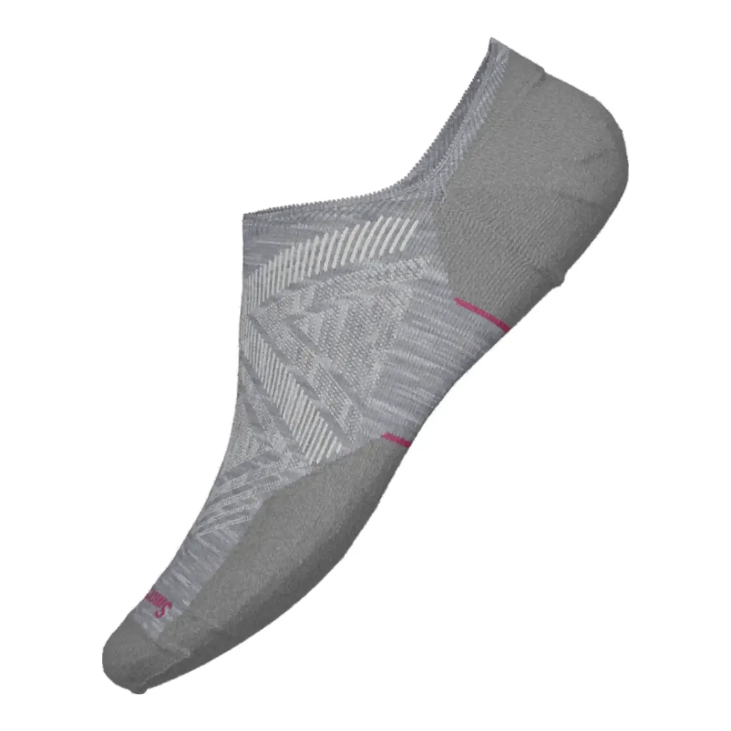 SW003036 - Smartwool Women's Run Zero Cushion No Show Socks, Color: Light Gray, Size: L