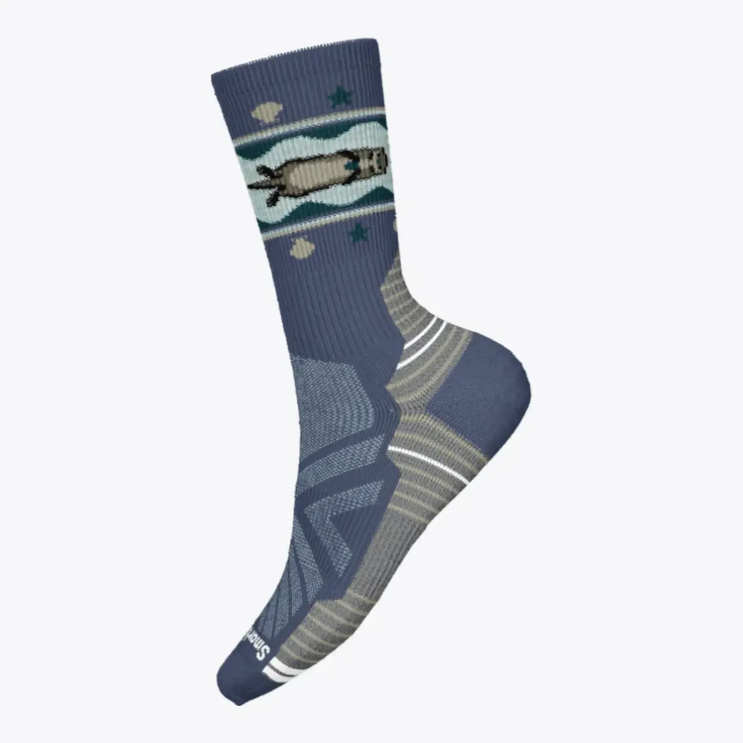 SW003048 - Smartwool Women's Hike Light Cushion Otter Float Crew Socks, Color: Nightfall Blue, Size: M